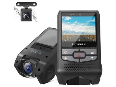 rosstour Dual 1080P Dash Camera - Best dual dash cam with screen 2023