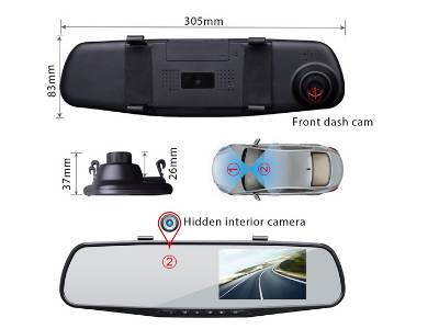 Provision-ISR Hidden Dual Dashcam - best hidden rear view car camera 2023
